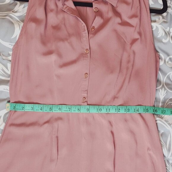 Lucy & Laurel Anthropologie Dusty Rose Sleeveless Maxi Dress Size S (small flaw) - Picture 12 of 14